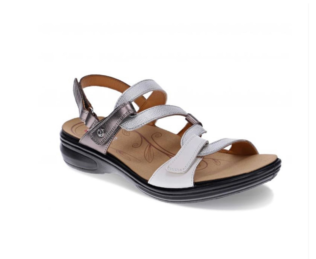 Revere Miami Back Strap Sandal Silver Fusion