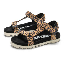 Load image into Gallery viewer, Rollie Sandal Tooth Wedge Leopard
