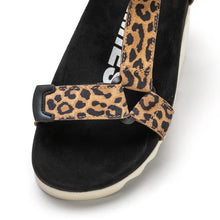 Load image into Gallery viewer, Rollie Sandal Tooth Wedge Leopard
