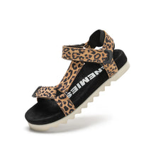 Load image into Gallery viewer, Rollie Sandal Tooth Wedge Leopard
