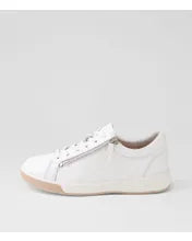 Load image into Gallery viewer, Ziera Aito XF White Leather and Nude Sole
